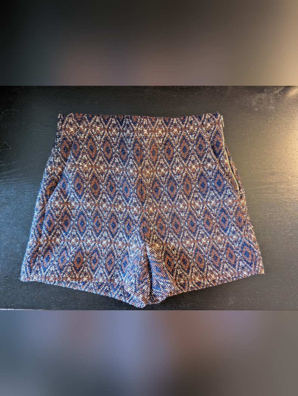 Zara High-Waist Aztec-Patterned Shorts